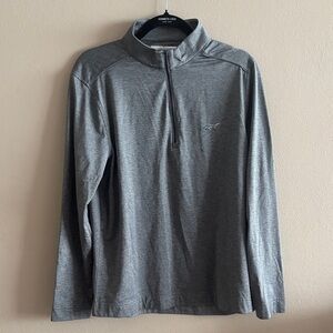 Greg Norman Collection Men's Gray Lightweight Quarter-Zip Shirt Jacket